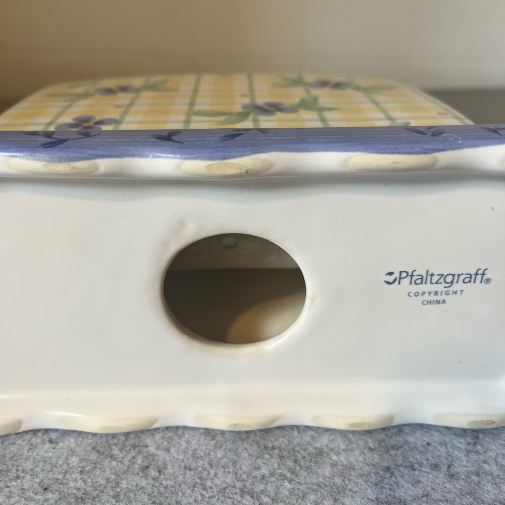 Pfaltzgraff Summer Breeze Napkin Holder Vintage Ceramic Cottagecore - Picture 6 of 10